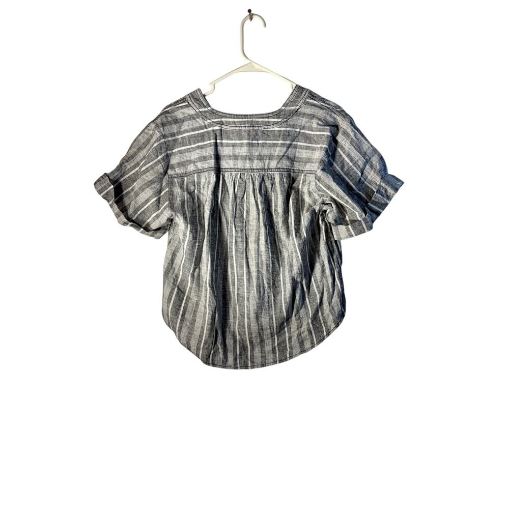 Pilcro Anthropologie Linen Blend Henley Surf Top Short Sleeves Size Small - Picture 5 of 10